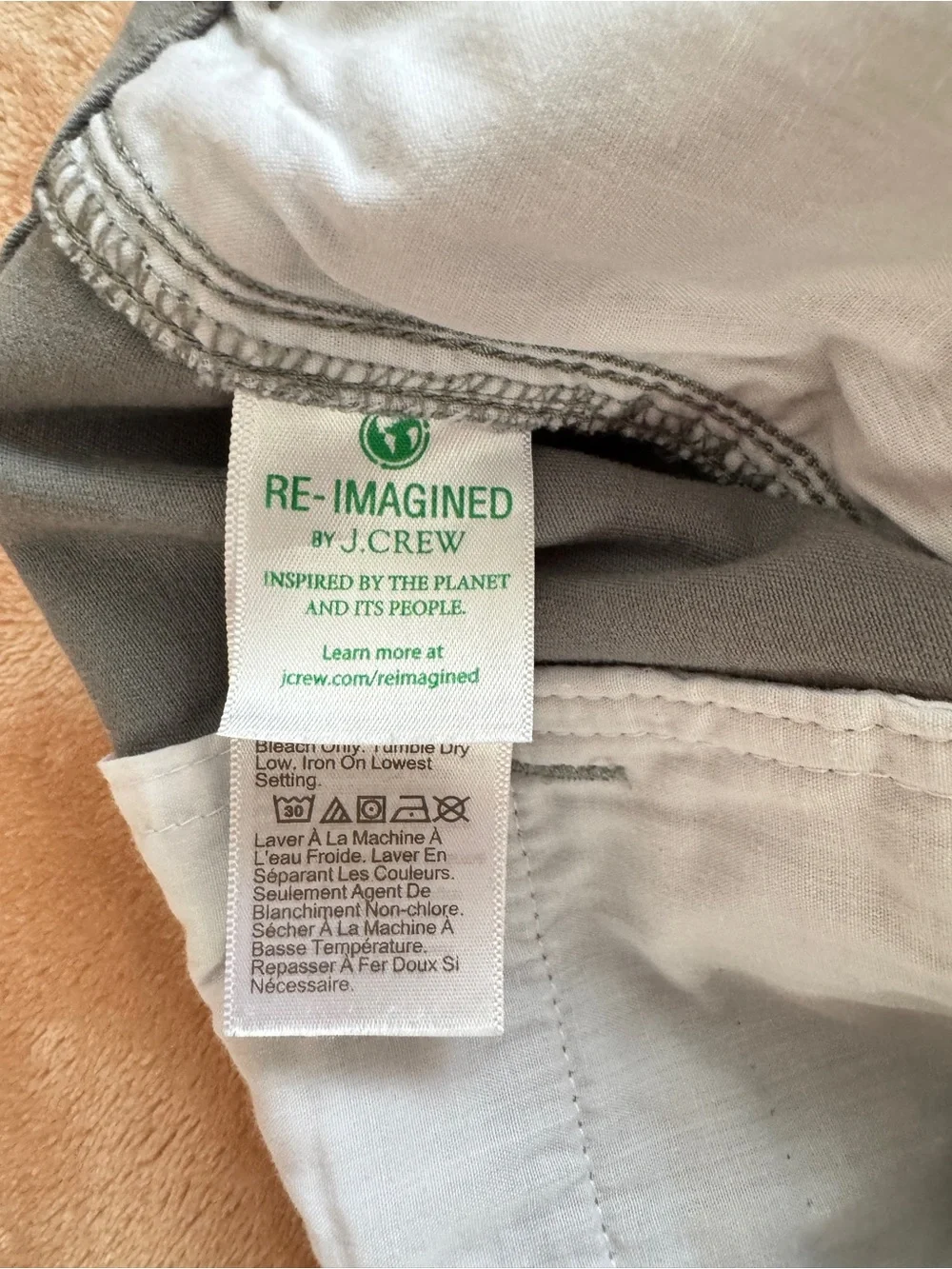 J. Crew Light Gray High-Rise Girlfriend Chino Size 14